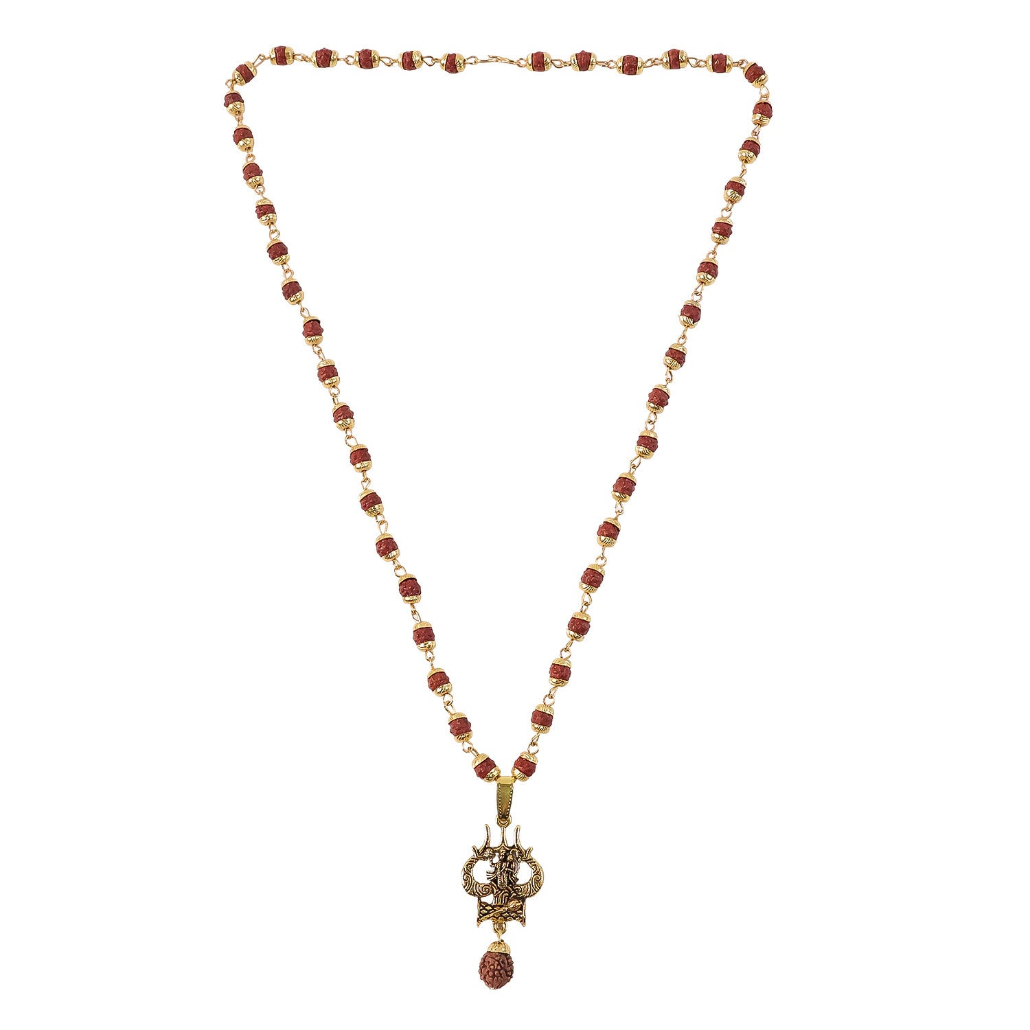 Divine Lord Hanuman Trishul Pendant & Rudraksha Mala