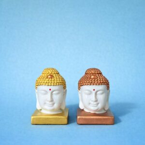 Set of 4 Buddha Head Showpiece for Home Decor
