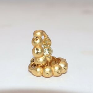 Gold Plated Matte Huggie Earrings AD Bali Hoop for women and girls