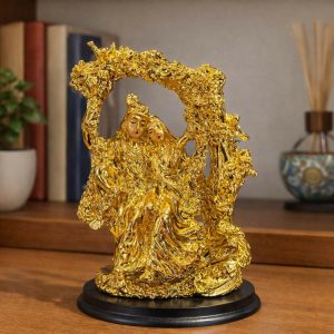 Radha Krishna Idol with Decorative Arch Showpiece for Home