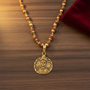 Hanuman Pendant With Rudraksha Mala Bead