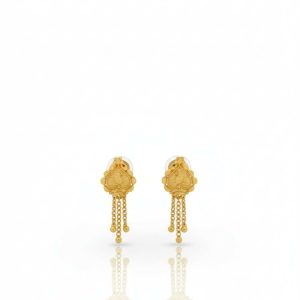 Nice 3 Line Golden Earrings for Women & Girls – Traditional Fancy Gift