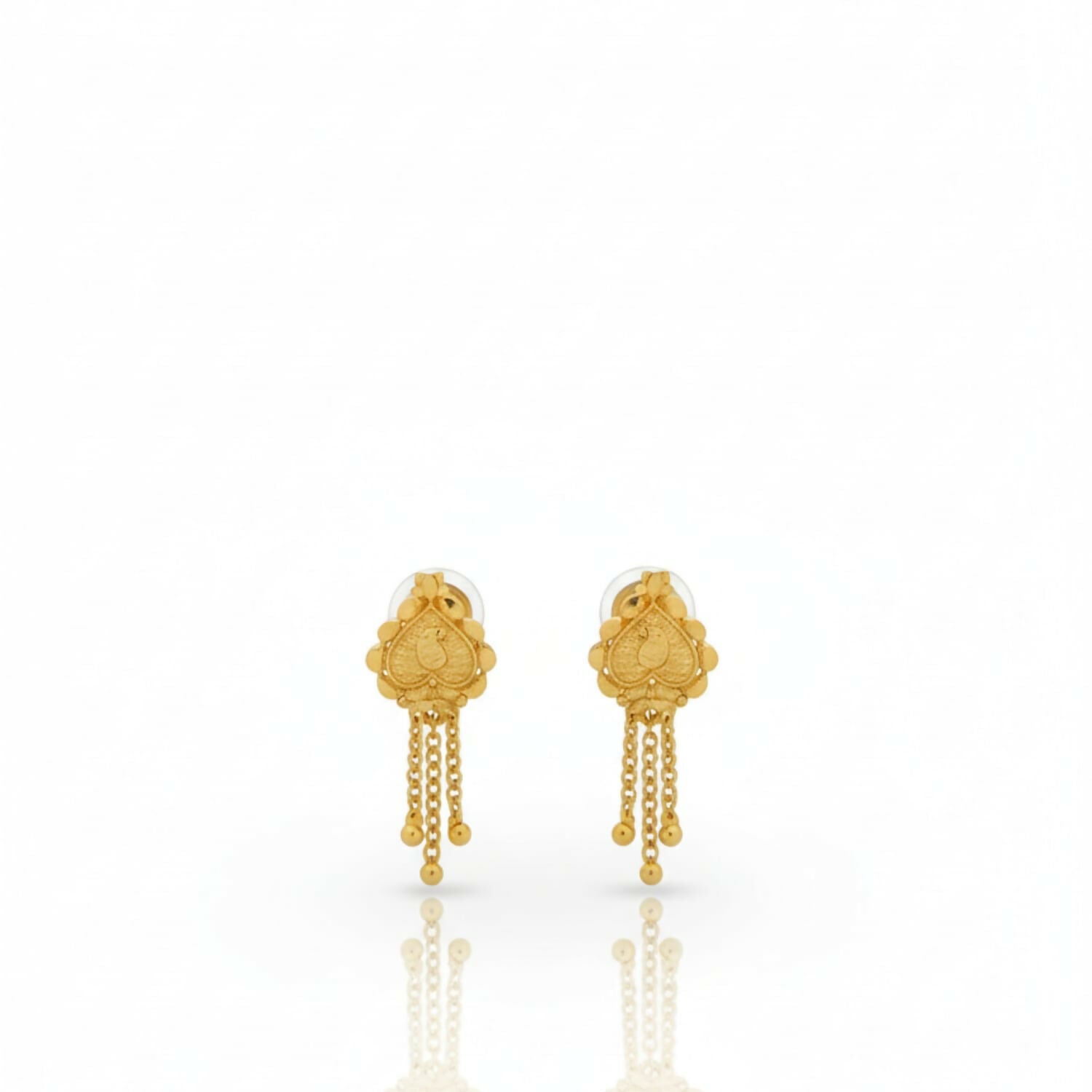 Nice 3 Line Golden Earrings for Women & Girls – Traditional Fancy Gift - Image 4