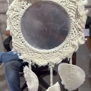 Macrame Wall Mirror Hanging Boho Decorative Mirror with Tassels