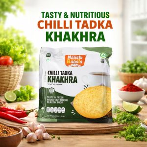 Naasta Baasta Chilli Tadka Khakhra Ready to Eat Spicy & Nutritious Snack (200gm)