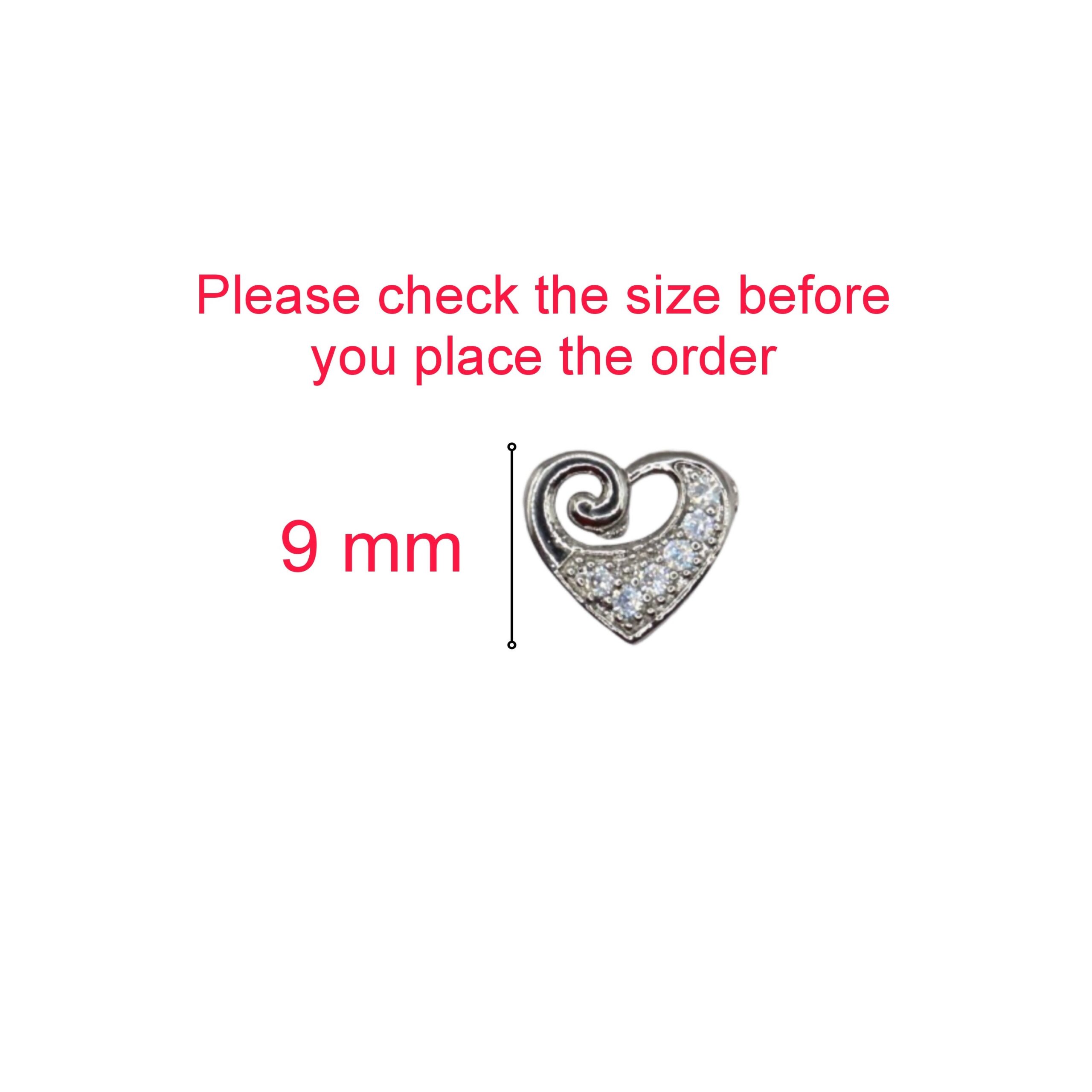 Sterling Silver Heart Stud Earrings with AD for women and girls - Image 4