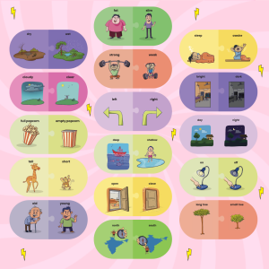 Opposites Matching Puzzle - Ages 3+ (48 cardboard puzzle pieces) Find & Match series