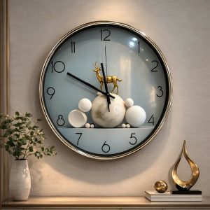 Modern Decorative Wall Clock with Geometric Art Design for Living Room