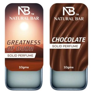 Chocolate And Greatness Of Oud Combo solid Perfume Alcohol Free Cologne for Men & Women (2Pc/10 Gm)