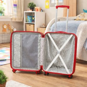 Novex Marvel Spiderman Red Kids Polycarbonate Trolley Bag for Boys Travel Luggage with 4 Spinner Wheel (22 Inch)