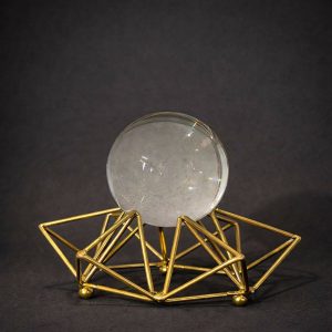 Crystal Ball Decorative Showpiece with Metal Stand for Home & Office
