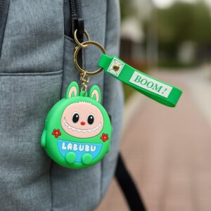 Cute Cartoon Character Coin Pouch with Keychain & Wrist Strap