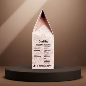 Gudlily Desi Jaggery Hazelnut Crunch Chocolate – Premium Jaggery Chocolates with Natural Sweetness (100Gm)