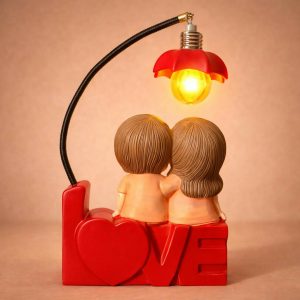Red Couple LOVE Table Lamp with Decorative Light for Bedroom & Gift Decor