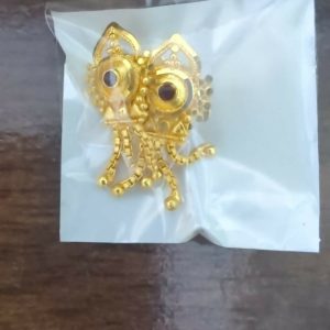 Nice 3 Line Golden Earrings for Women & Girls – Traditional Fancy Jewellery Gift