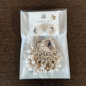 Heritage Pearl & Kundan Statement Earrings – Handcrafted Traditional Bridal Jhumkas