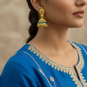 Elegent Golden Earrings For Women & Girl Traditional Jewellery Stylish Fancy Jhumka Earrings