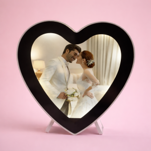 Heart Shape LED Photo Frame Lamp with Stand for Romantic Home Decor