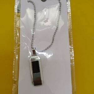Black Enamel Chain Pendant For Men