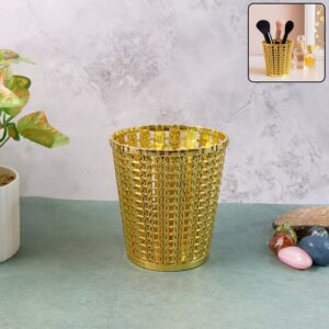 Luxury Golden Decorative Makeup Brush Holder Organizer (1 Pc)