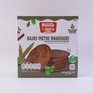 Naasta Baasta Bajri Methi Bhakhari – Millet Based Ready to Eat Snack, Natural Ingredients (200 Gm)