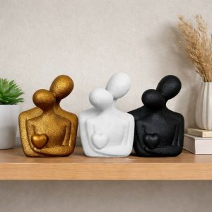 Abstract Couple Showpiece with Heart for Home, Table & Gift Decor