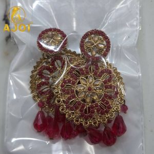 Pink Stylish Floral Earrings