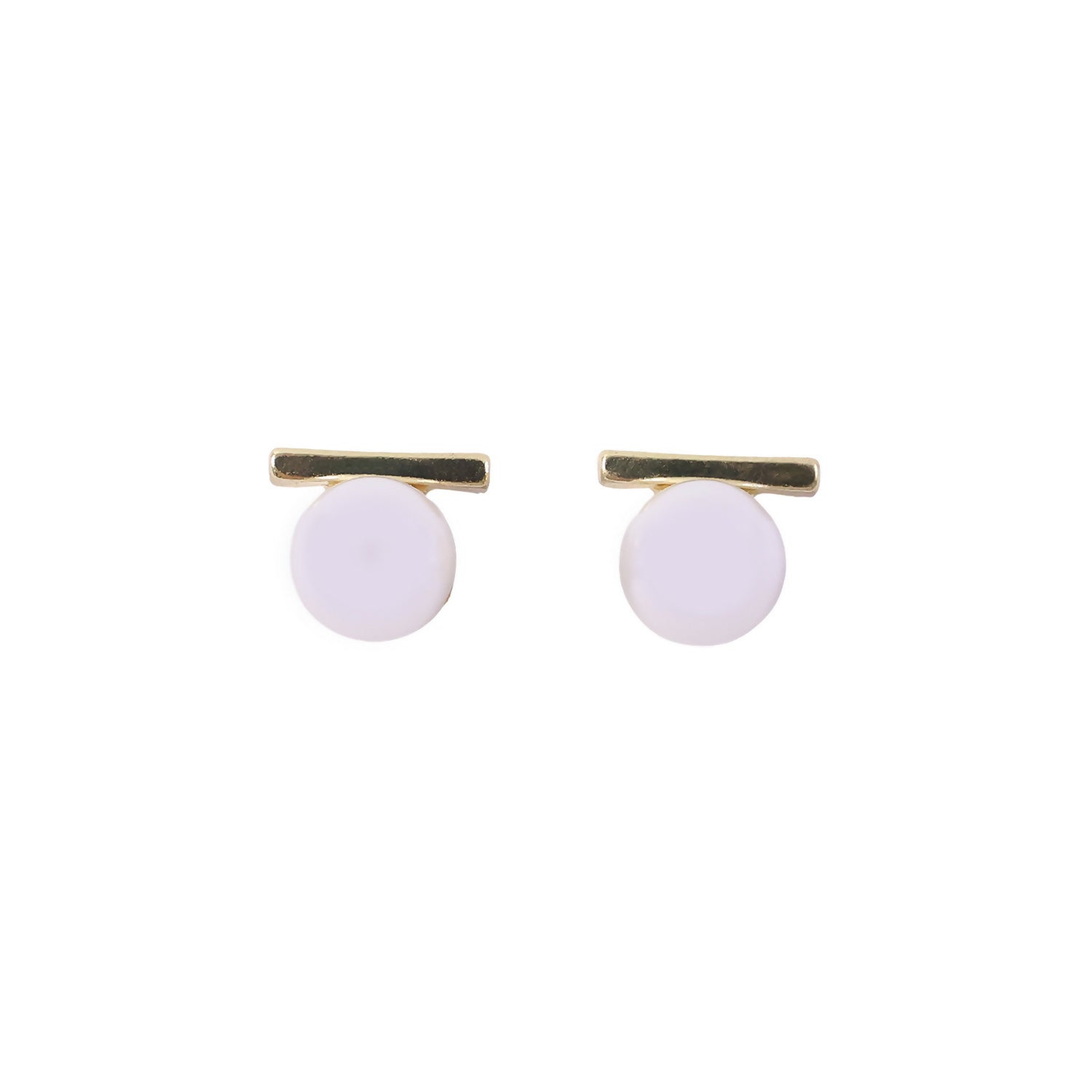 Elegant Pearl Bar Stud Earrings for Women | Minimal Gold Plated Korean Style Earrings | Daily Wear & Party Jewelry - Image 5