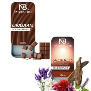 Chocolate And Greatness Of Oud Combo solid Perfume Alcohol Free Cologne for Men & Women (2Pc/10 Gm)
