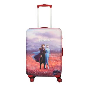 NOVEX Disney Frozen Red Travelling Kids Trolley Bags for Girls Luggage 4 Wheels ( Blue /18 Inch)