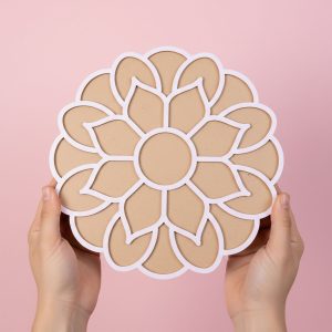 Lotus Rangoli Stencil | Reusable MDF Template for Easy Diwali & Pooja Floor Decor