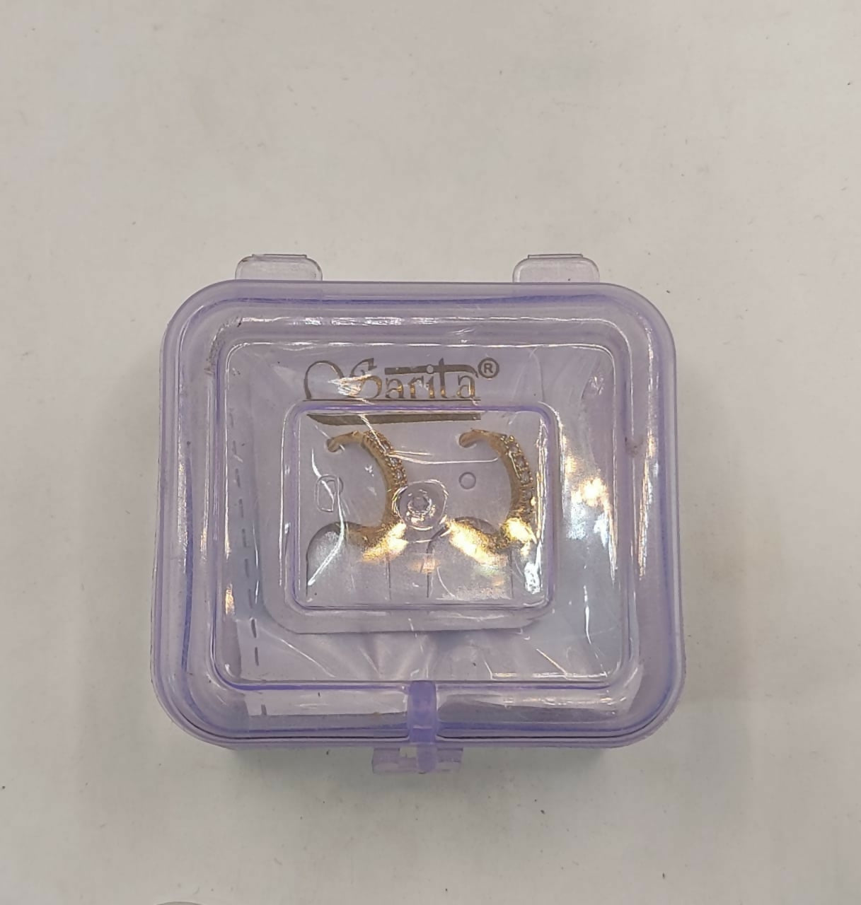 Gold Plated AD Bali Dangler Huggie Hoop Earrings Bali kan ki for Women/Girls Combo Pack of 2 - Image 4