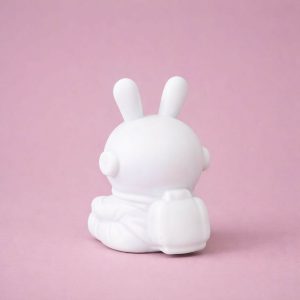 Golden Cute Bunny Astronaut LED Night Lamp with Star for Kids Room Decor