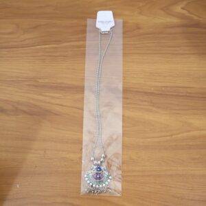 Elegant Traditional Oxidised Temple Motif Long Necklace (1 Pc)