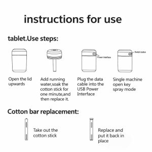 Black USB H2O Mini Humidifier with Color LED Light for Desk & Bedroom