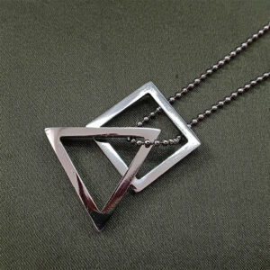 Square And Triangle Chain Pendant For Men