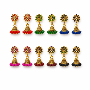 ELEGANT COLOURFULL JHUMKA WITH COMBO OF 6 PAIRS
