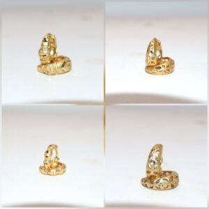 Gold Plated Tiny AD bali Huggie Hoop Earrings kan ki bali for Women/Girls Combo Pack of 4
