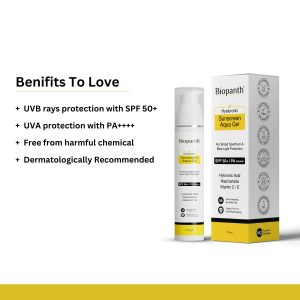 Hyaluronic Sunscreen Aqua Gel with Niacinamide & Vitamin C E (50 gm)