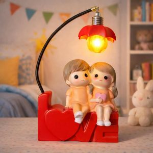 Red Couple LOVE Table Lamp with Decorative Light for Bedroom & Gift Decor