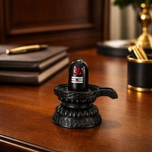 Shivling Shiva Lingam Idol with Om Symbol for Temple & Home Decor