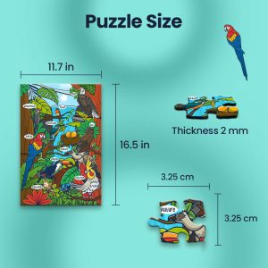 BIRD MYSTERY PUZZLE - AGE 3+ (38 PUZZLE PIECES) MDF PUZZLE SERIES