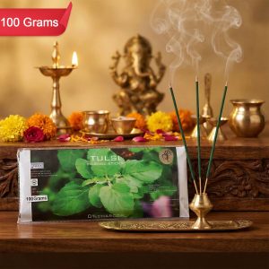 Tulsi Incense Sticks Natural Fragrance Incense for Prayer, Meditation & Home Aromatherapy