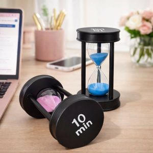 Wooden Sand Timer Hourglass for Desk Décor, 10 Minute Sand Clock (Color may vary)