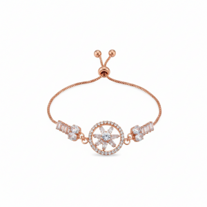Graceful AD Bracelet with flower motif for women