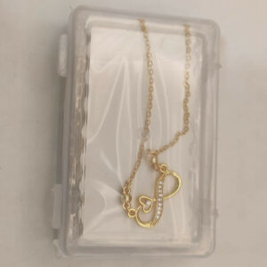 Gold Plated Heart & Infinity Necklace with AD For women and girls