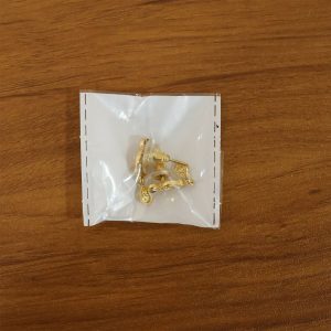 Gold Finish Floral Drop Earrings with Stone Detailing (1 Pair)