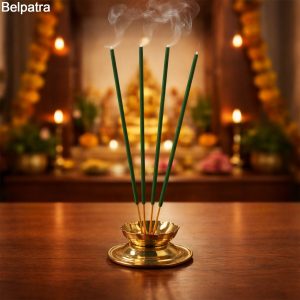 Belpatra Charcoal-Free Incense Sticks Aromatic Agarbatti for Home Temple Pooja Meditation and Prayer Fragrance Dhoop Sticks Pack