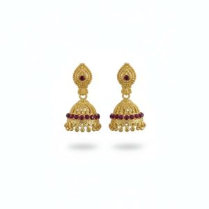 Elegant Gold Plated Jhumki Earrings for Women & Girls | Traditional Party Wear