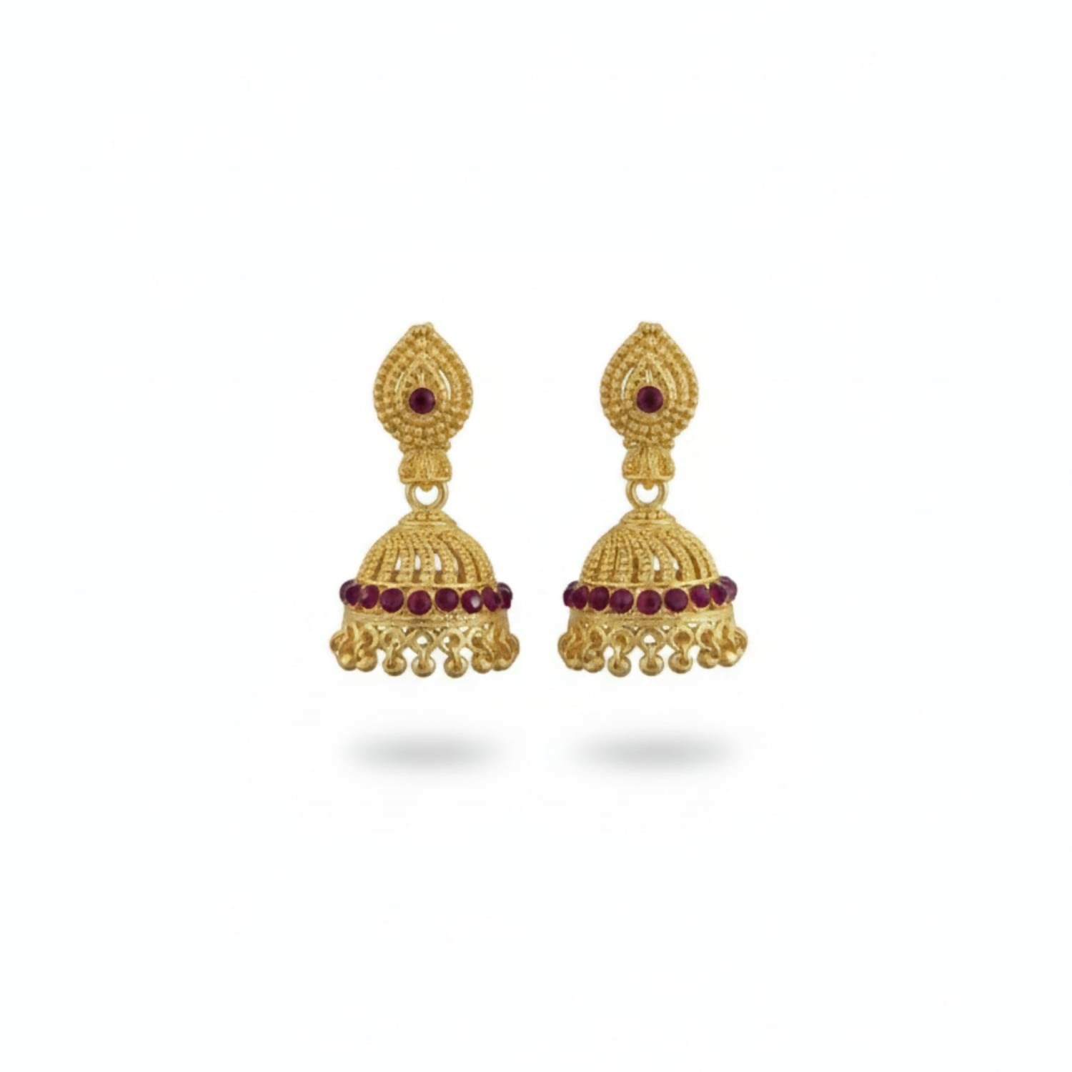 Elegant Gold Plated Jhumki Earrings for Women & Girls | Traditional Party Wear - Image 4